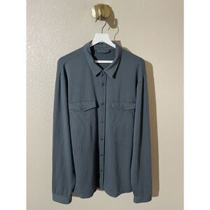 Vuori Men's Long Sleeve Button-Up Shirt in Charcoal Gray